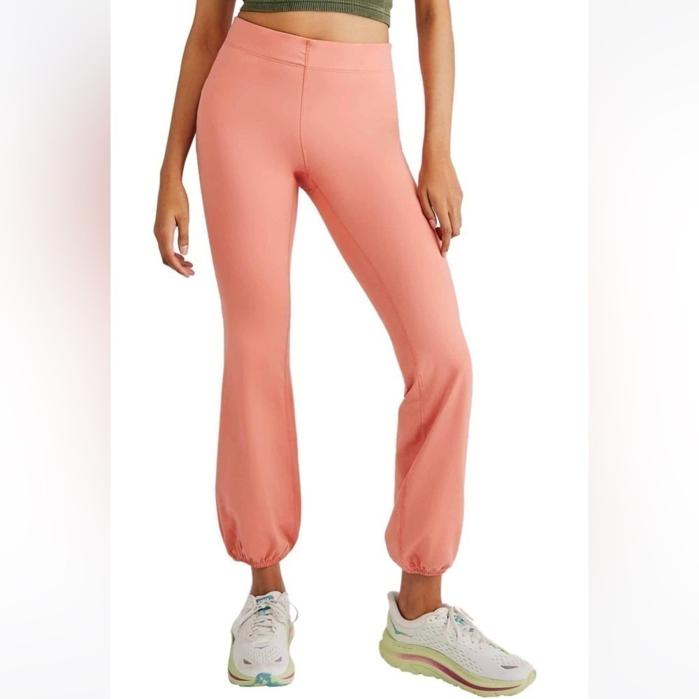 Free People! FP Movement Let's Bounce Pants Joggers In Peach NWT!